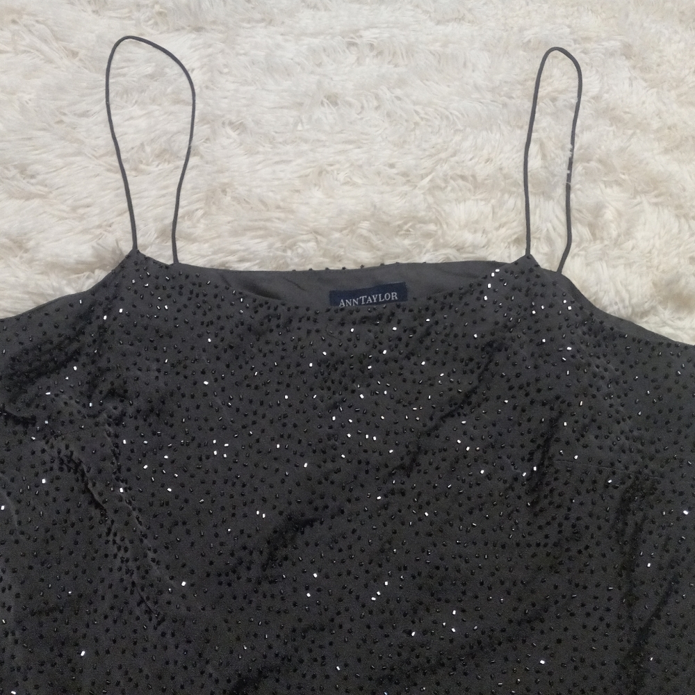 Ann Taylor size 14 sequin dress up crop top lined